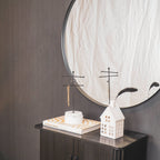 Peegel - Ümmargune - Must - 80x3x80cm