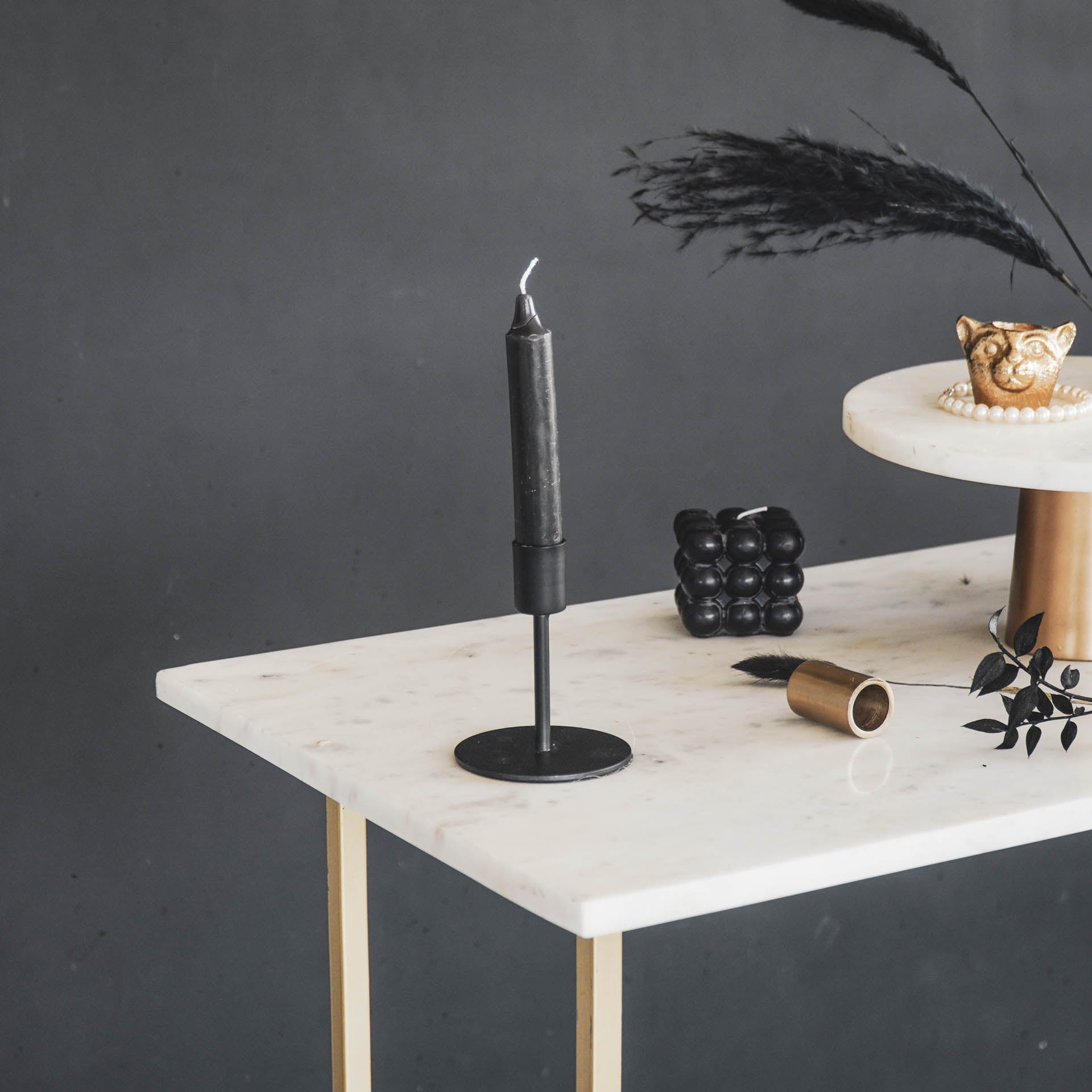 Küünlajalg - Must - 8x8x10cm