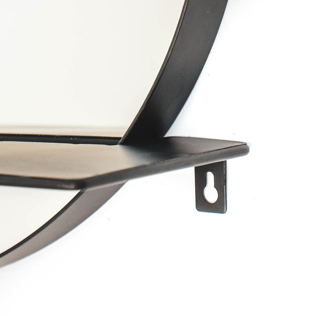 Peegel-riiul - must - Ø40cm