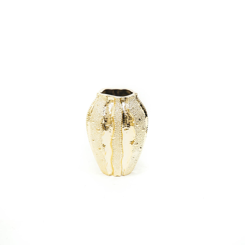 Keraamiline vaas- Kuldne - 15,8x15,8x20,7cm