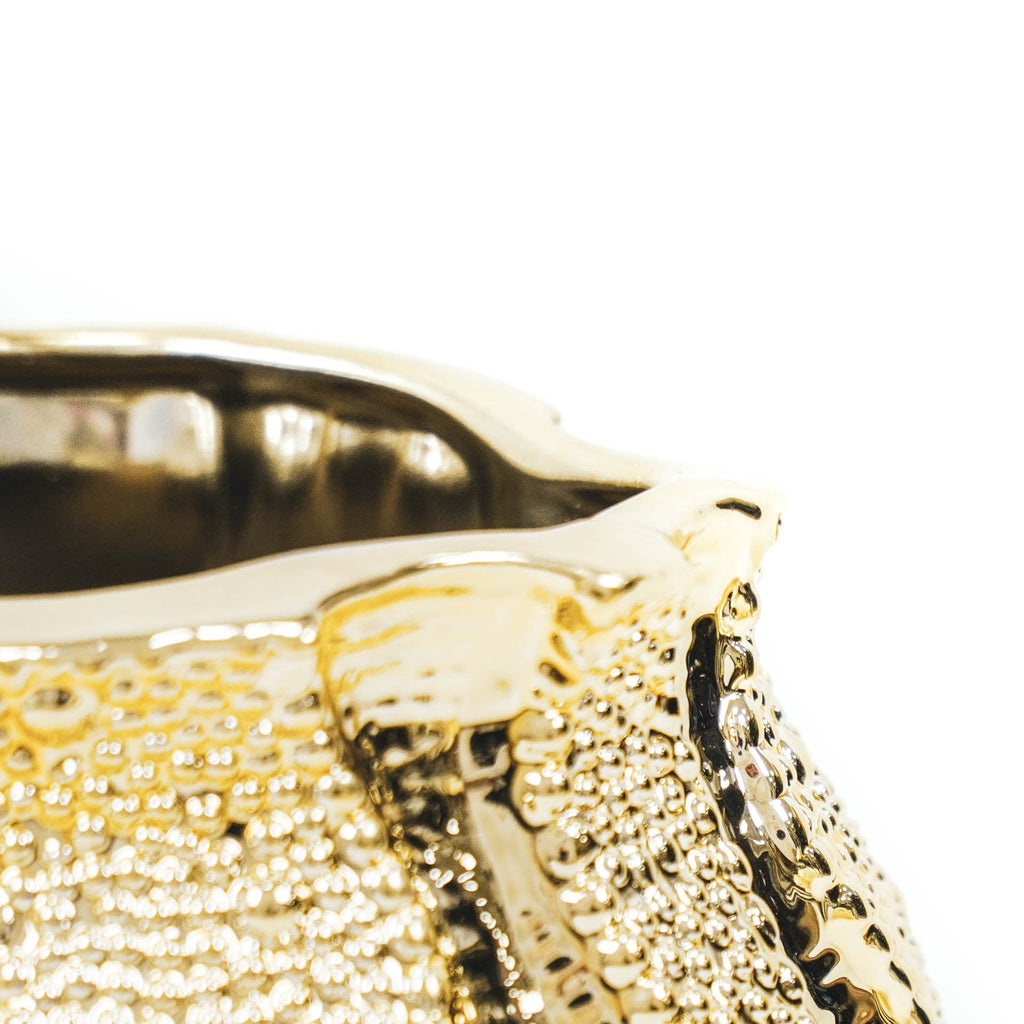 Keraamiline vaas- Kuldne - 15,8x15,8x20,7cm