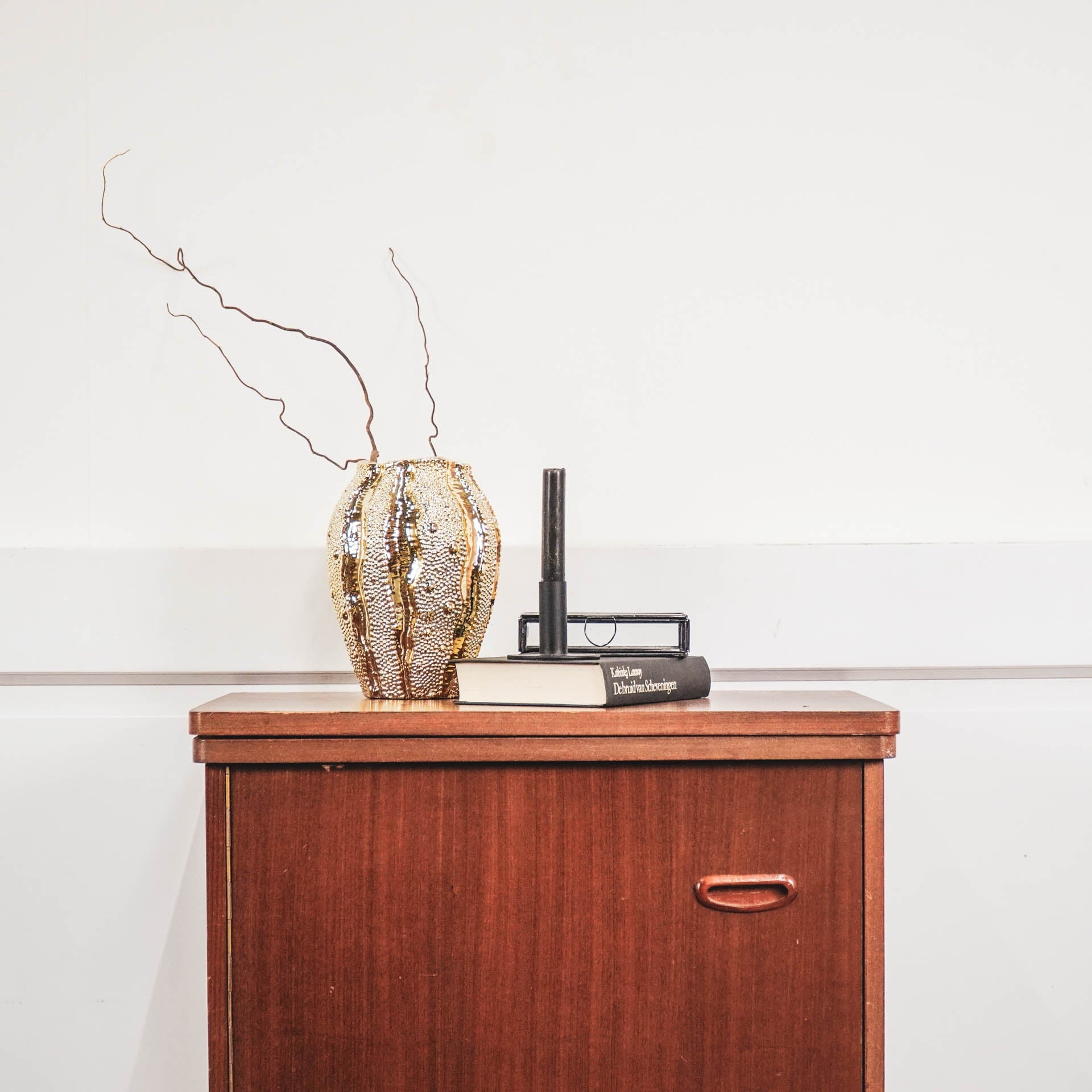 Keraamiline vaas- Kuldne - 15,8x15,8x20,7cm