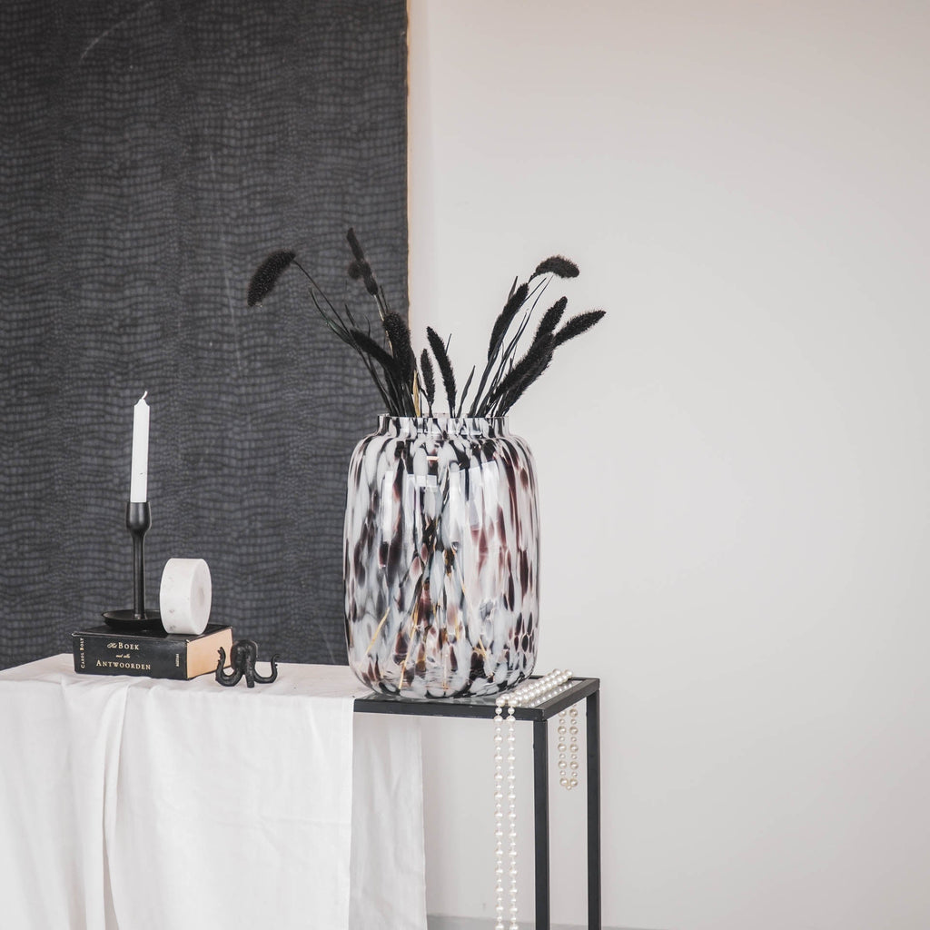 Täpid - Läbipaistev/Pruun - 25x25x35cm