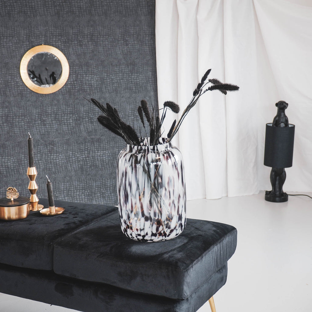 Täpid - Läbipaistev/Pruun - 25x25x35cm