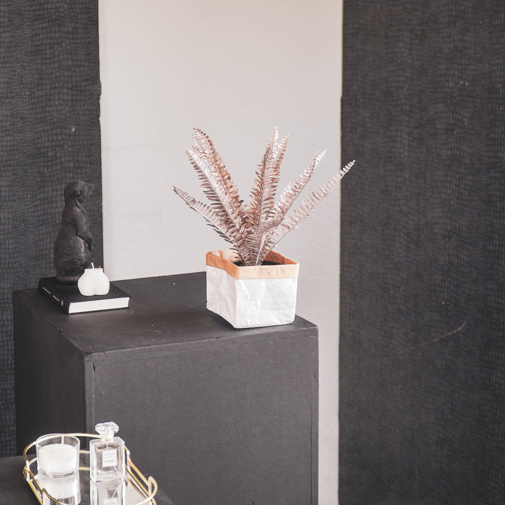 Sõnajalg - Pronks/Must - 15x30x45cm