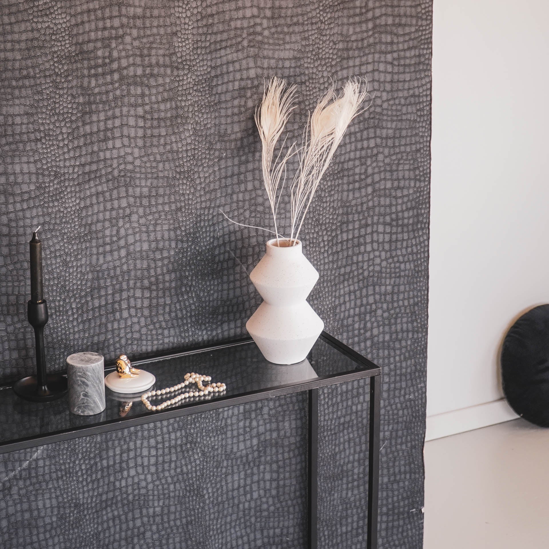 Vaas - Valge - 13x13x22cm