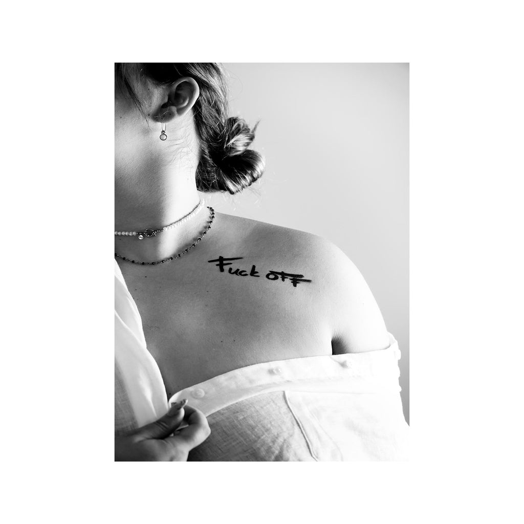 Poster - F*ck Off - Must/Valge - A3