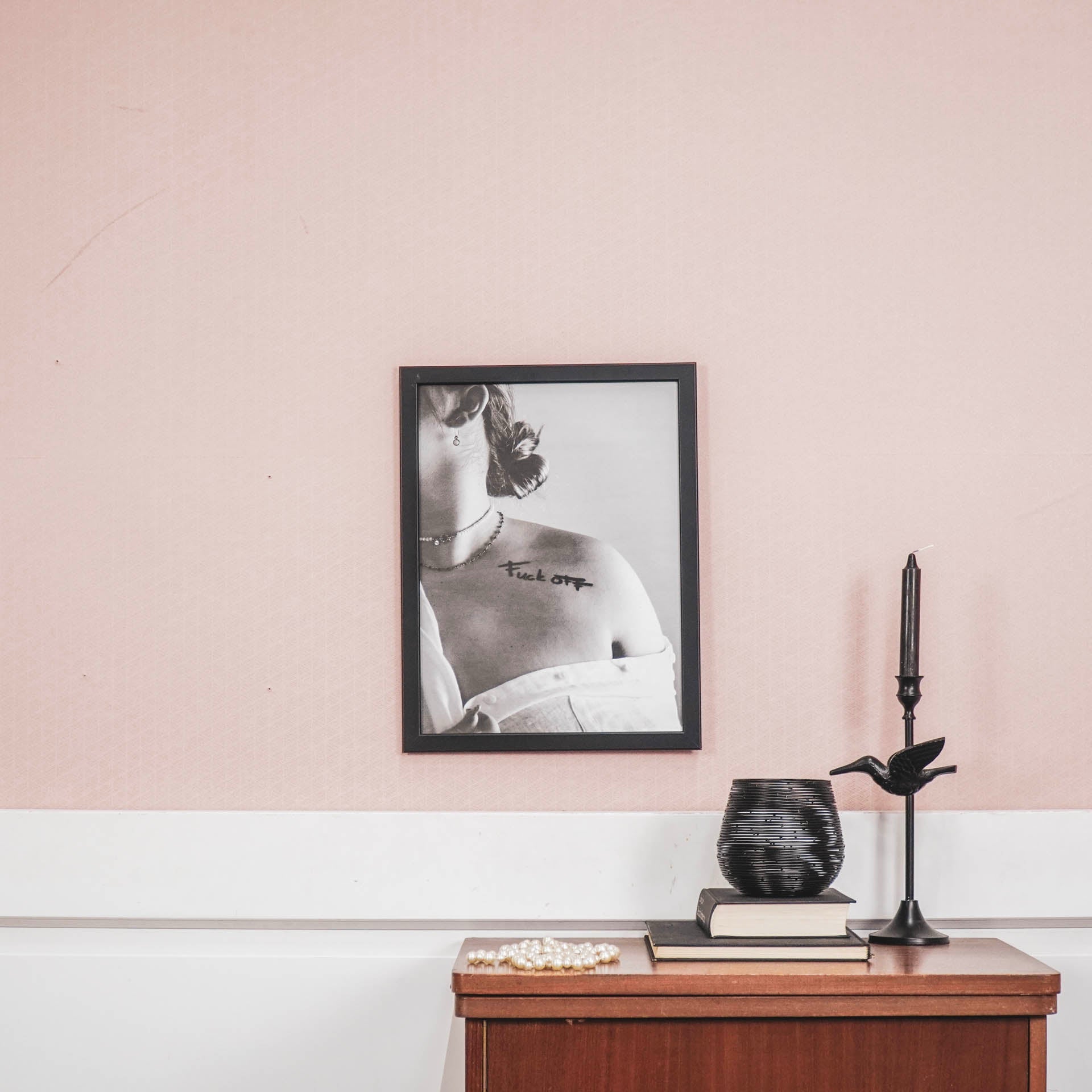 Poster - F*ck Off - Must/Valge - A3