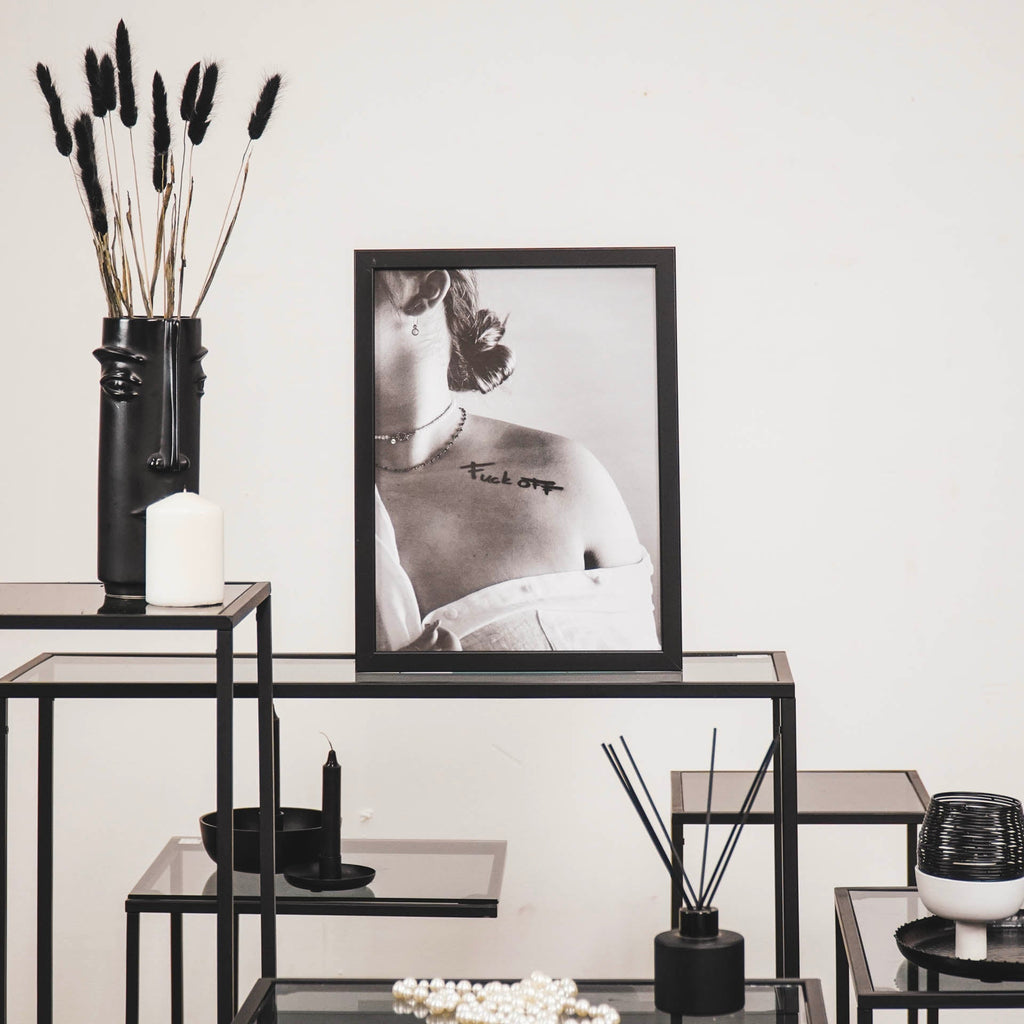 Poster - F*ck Off - Must/Valge - A3