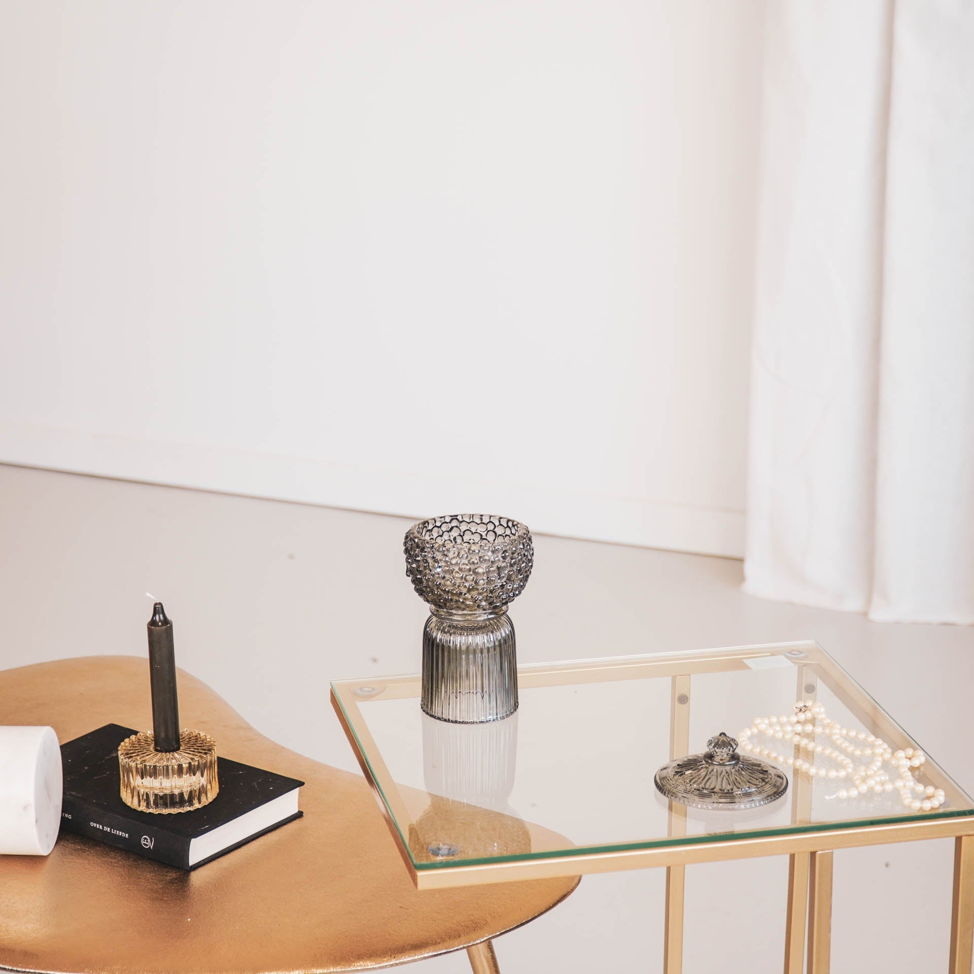 Kahepoolne vaas - Suitsune - 10x10x14cm