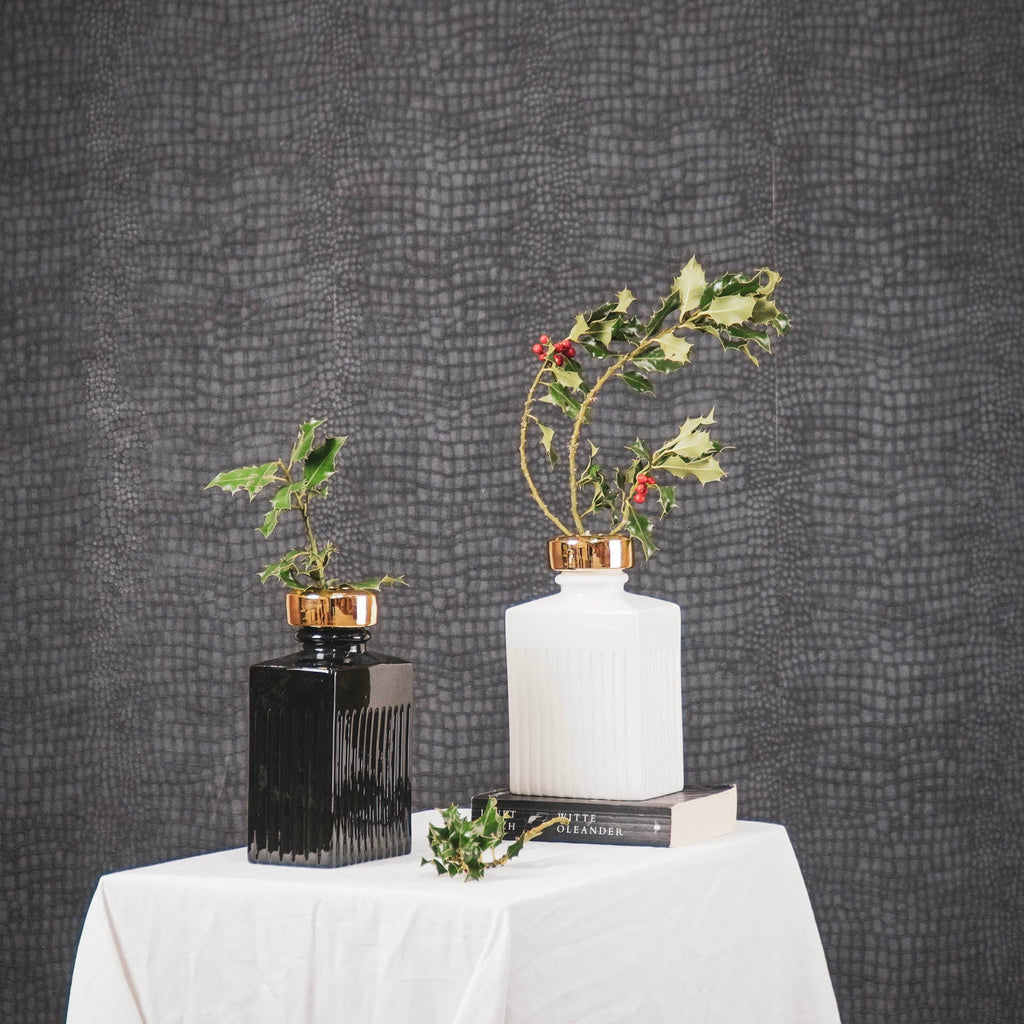 Vaas - Home de Cologne - Valge/Kuldne - 14,5x9x25cm