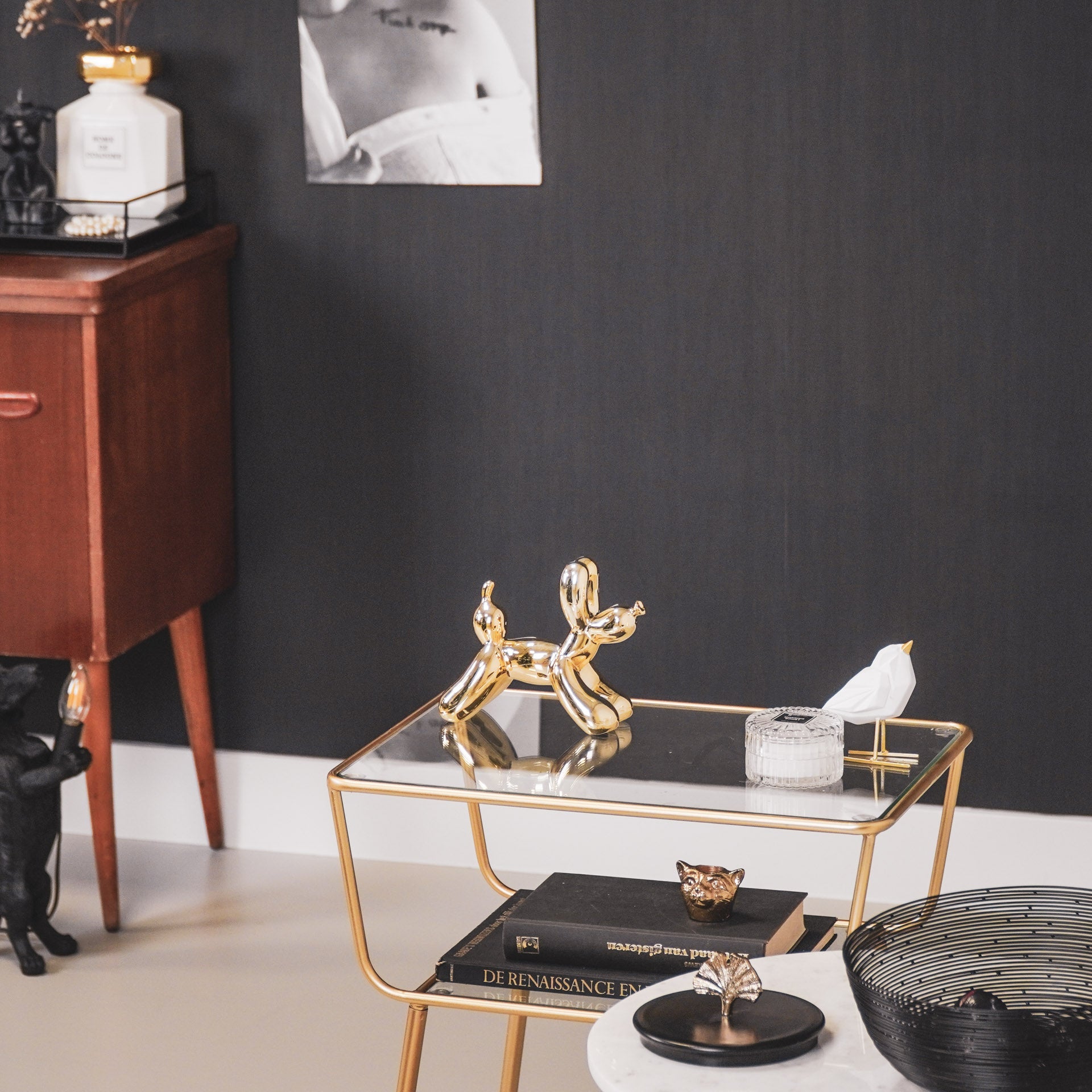 Õhupallkoer - Kuldne - 18x7x14,5cm