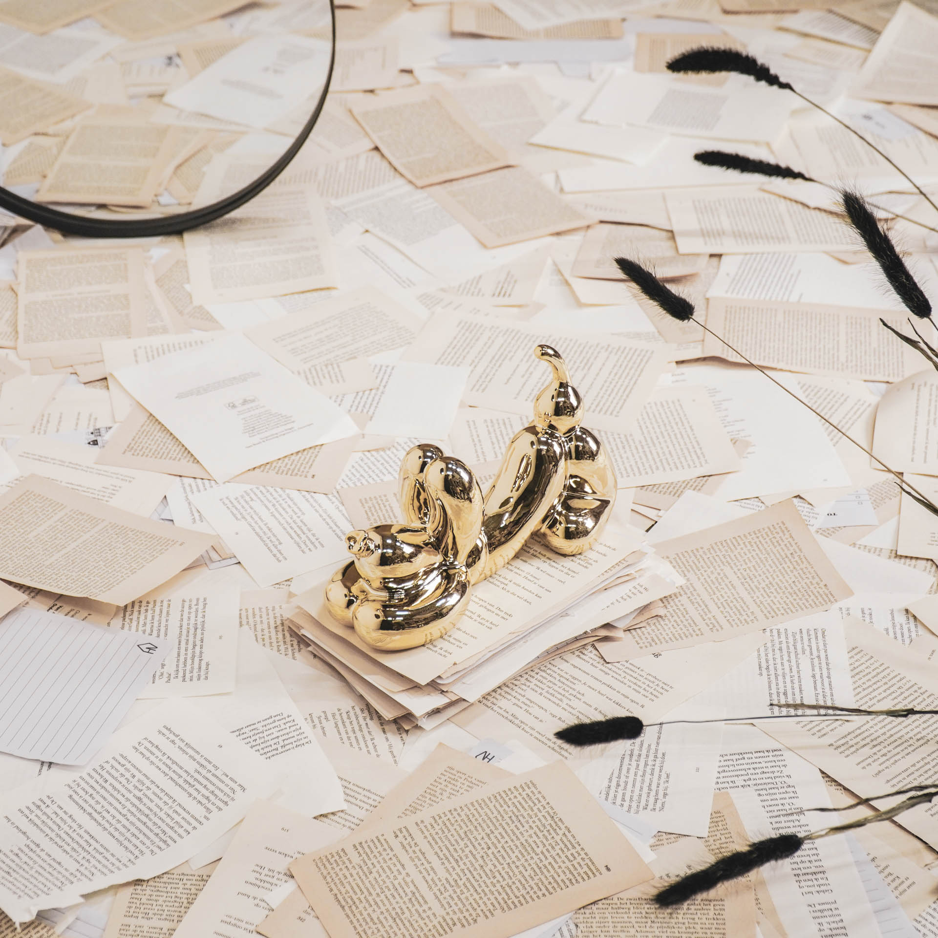 Mängiv õhupallkoer - Kuldne - 24x9x14cm