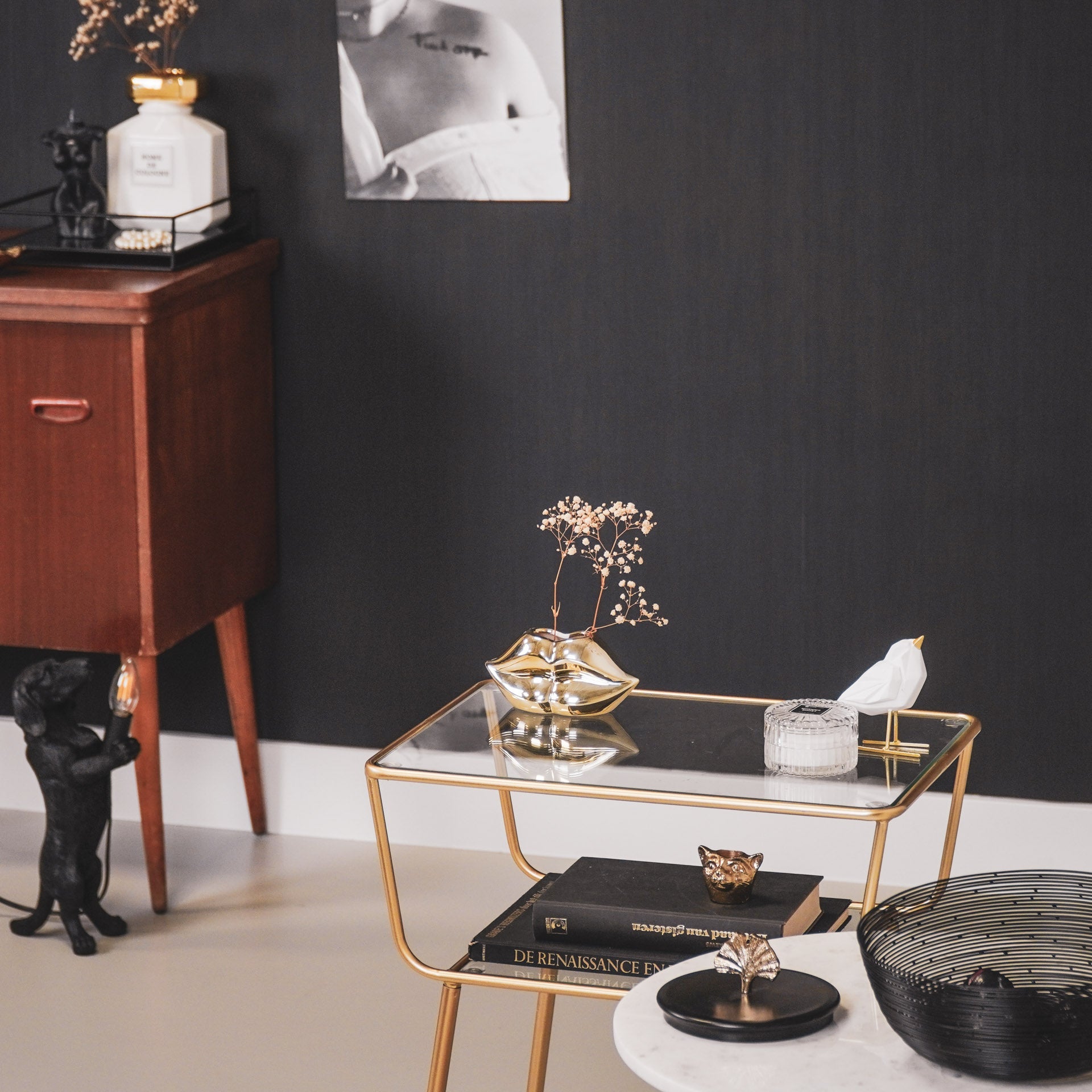 Huuled- Kuldne - 15,5x6,5x7,5cm