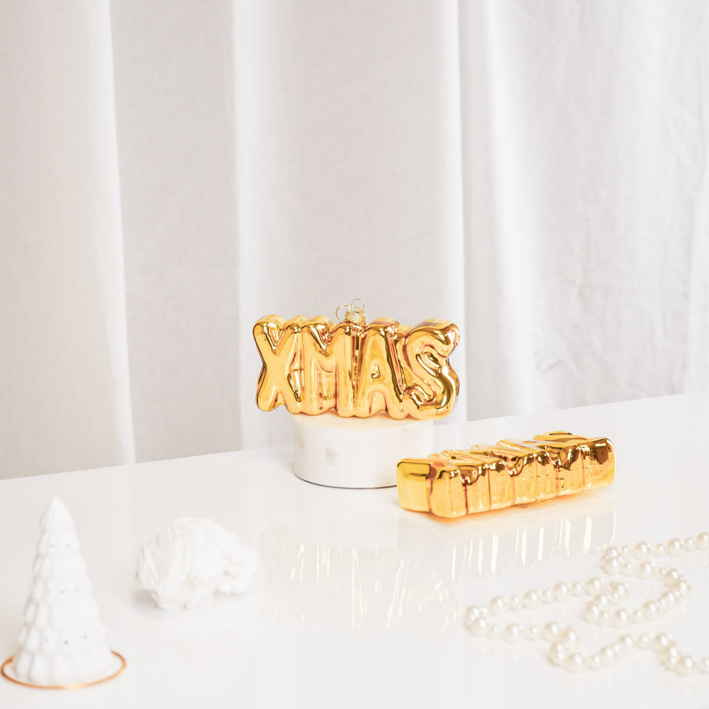 XMAS - kuldne - 4,5x3,5x7,5cm