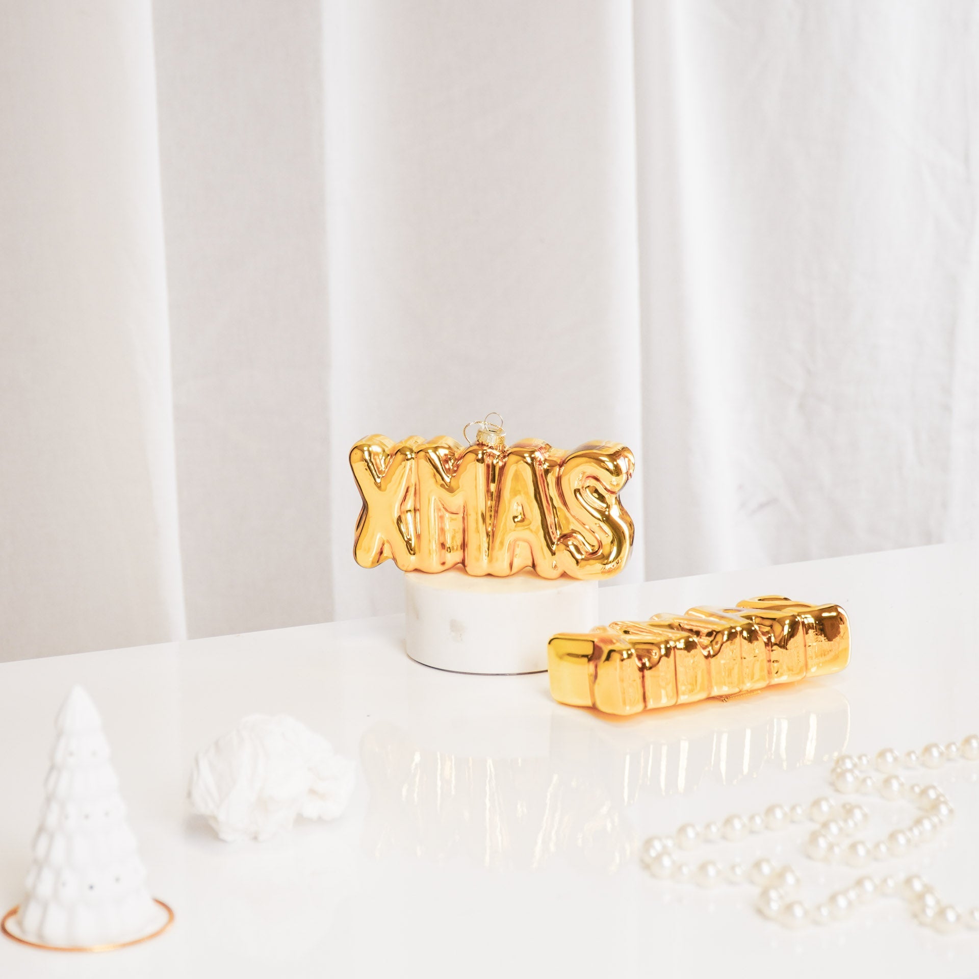 XMAS - kuldne - 4,5x3,5x7,5cm