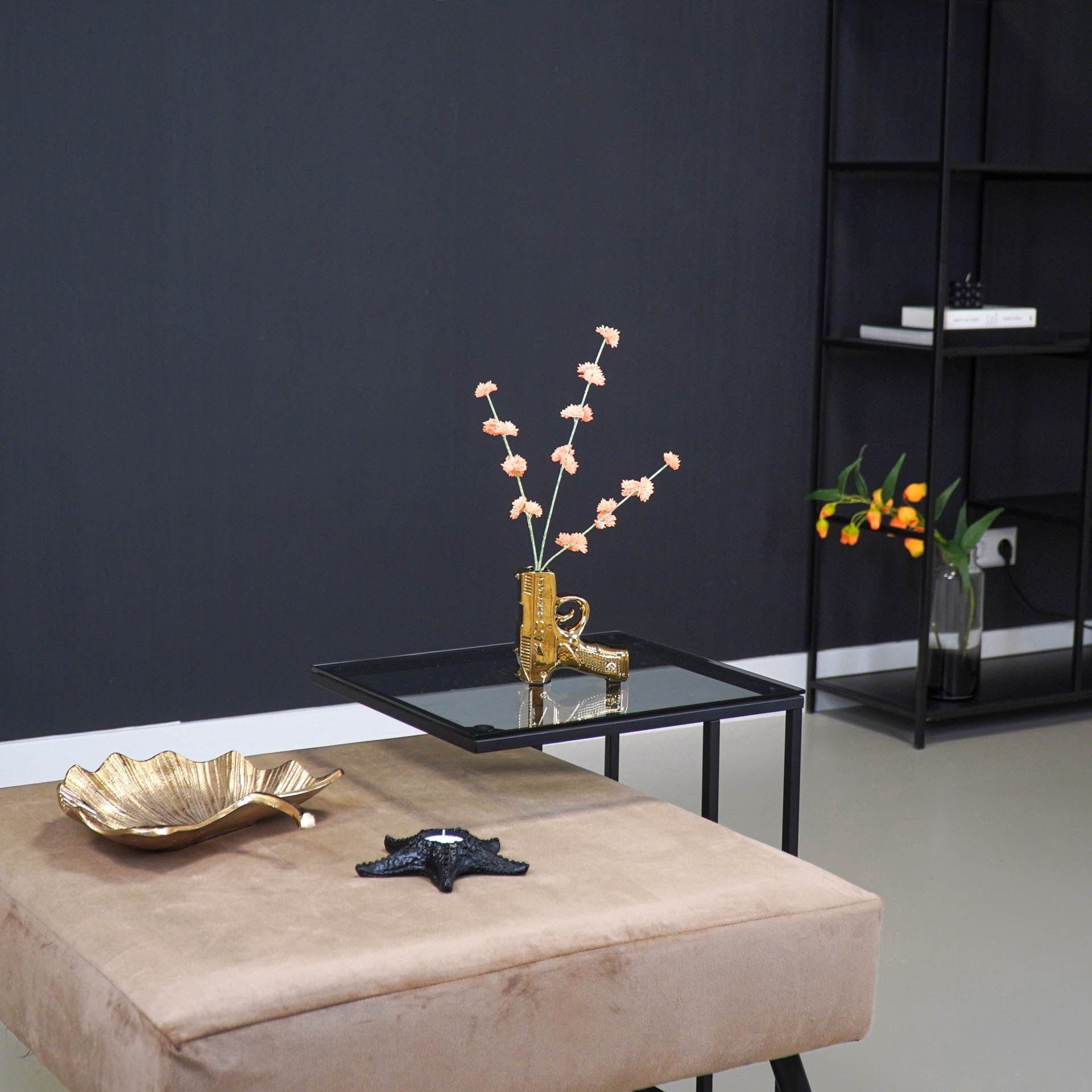 Vaas - Püstol - Kuldne - 12x5x12cm