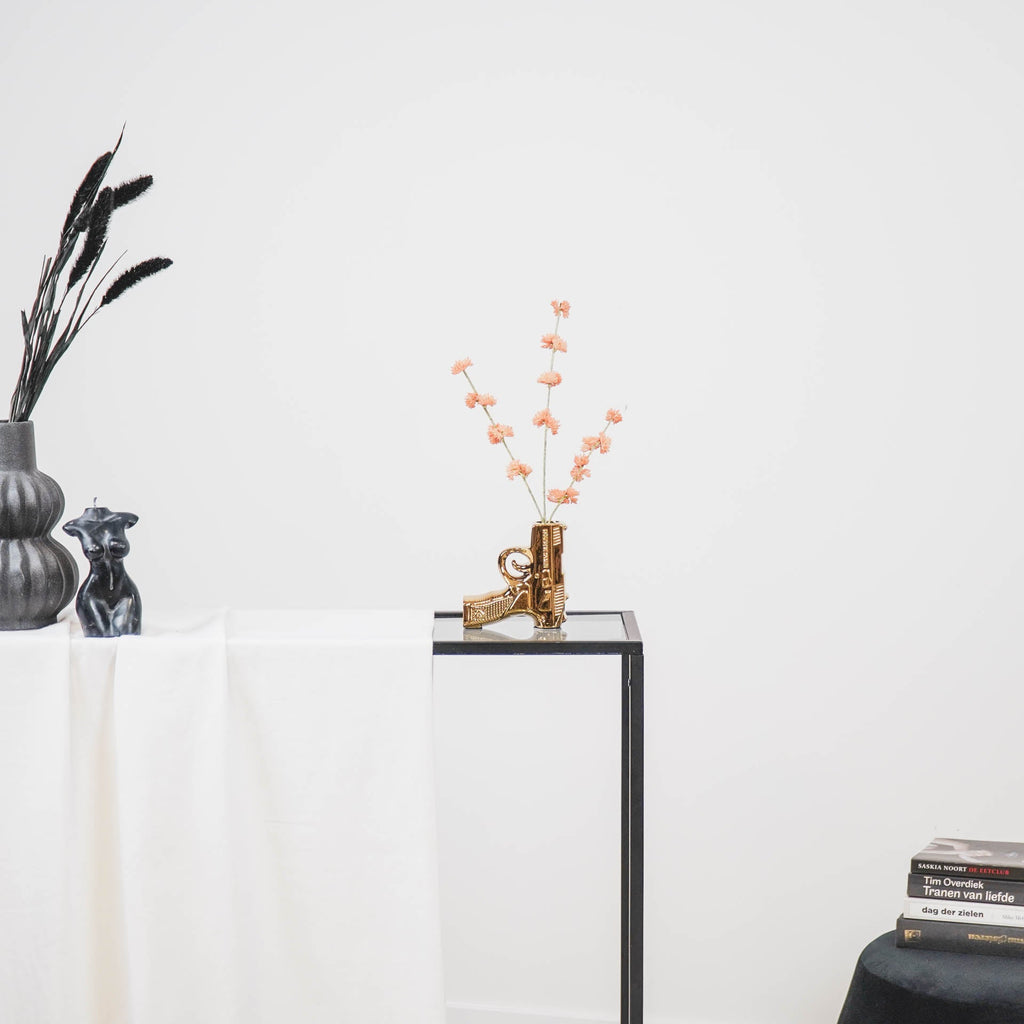 Vaas - Püstol - Kuldne - 12x5x12cm