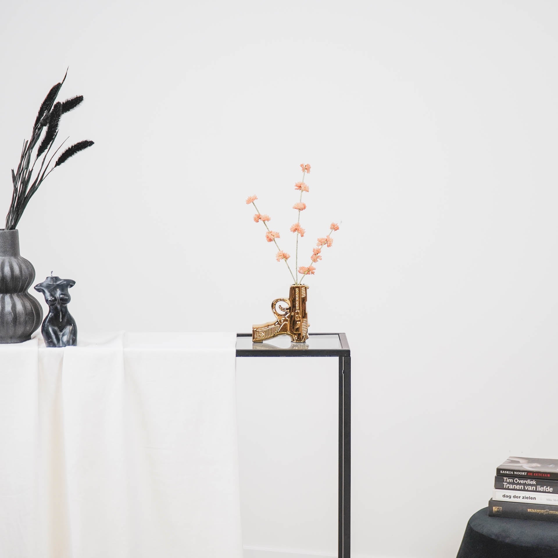 Vaas - Püstol - Kuldne - 12x5x12cm