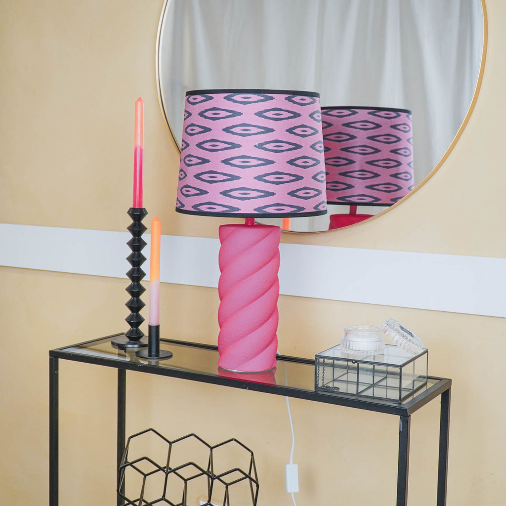 Laualamp - neoonroosa - 12x12x28cm