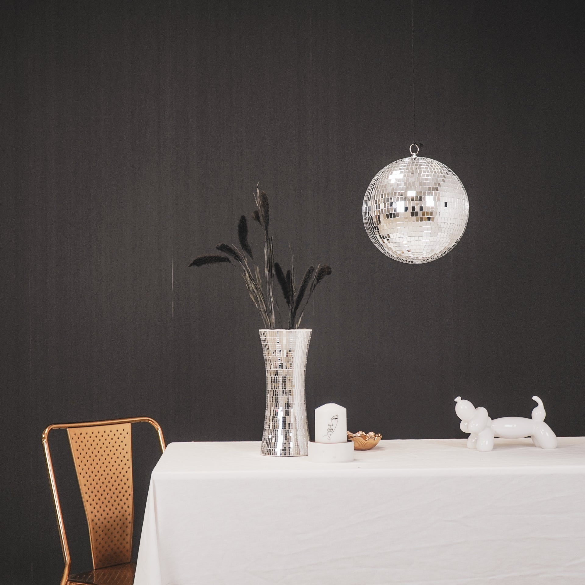 Disko - Hõbedane - 12,5x12,5x30cm