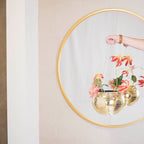 Rippuv lillepott - disko - kuldne - 25x25x25cm