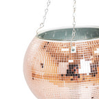 Rippuv lillepott - Disco - Roosakuldne - 25x25x25cm