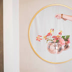 Rippuv lillepott - Disco - Roosakuldne - 25x25x25cm