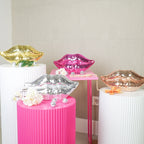 Disko huuled - roosakuldsed - 29x10x13,5cm