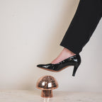 Disko seen - roosakuldne - 14x14x14cm