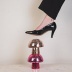 Disko seen - roosakuldne - 14x14x14cm