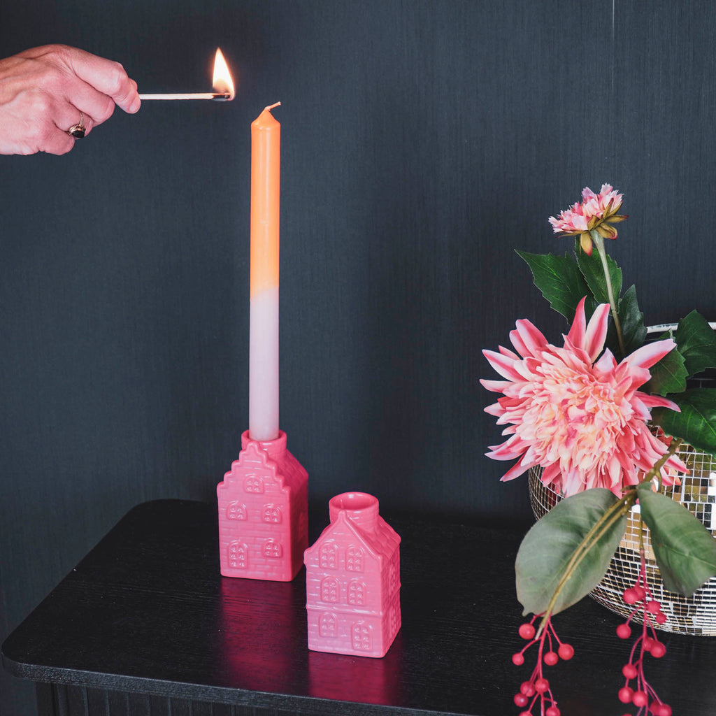 Maja - Neoonroosa - 6x6x11cm