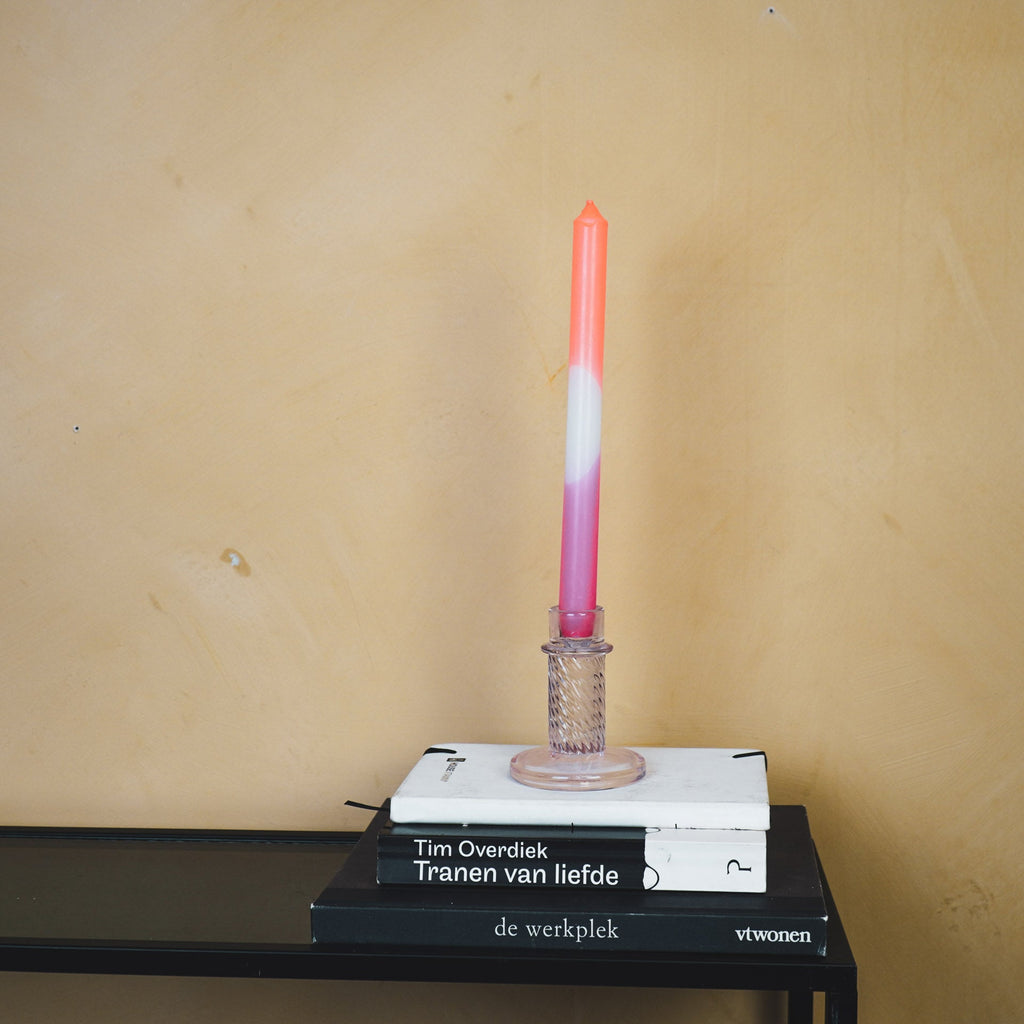 Klaasist küünlajalg - Roosa - 8x10cm