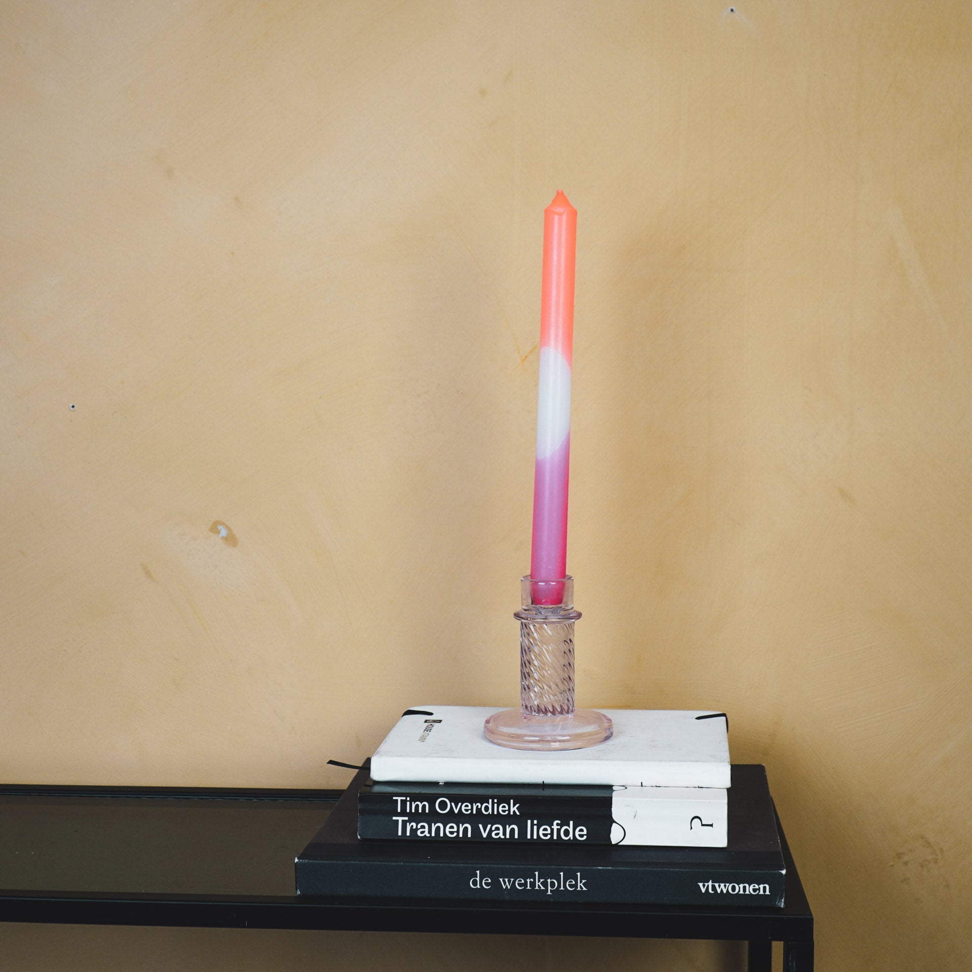 Klaasist küünlajalg - Roosa - 8x10cm