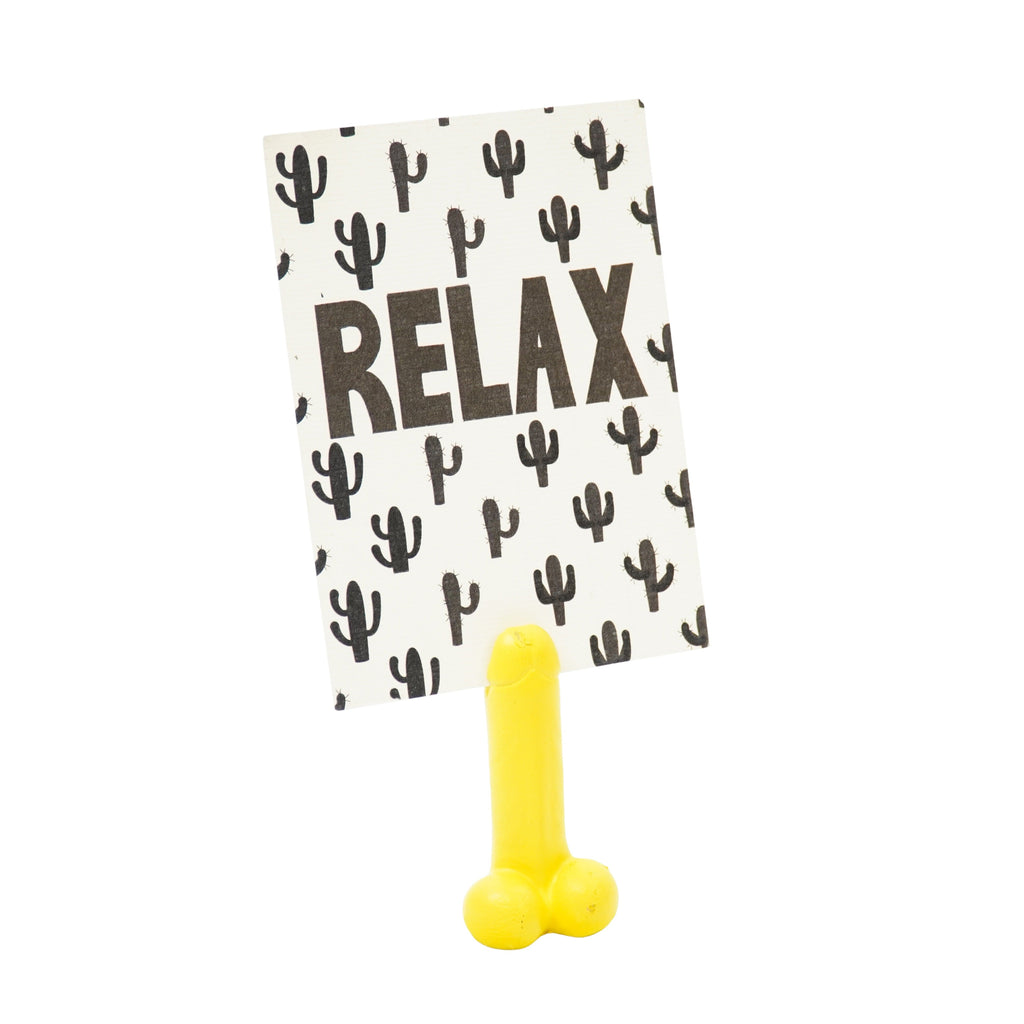 Kaardihoidja - Dick - Kollane - 4,5x3,5x9cm