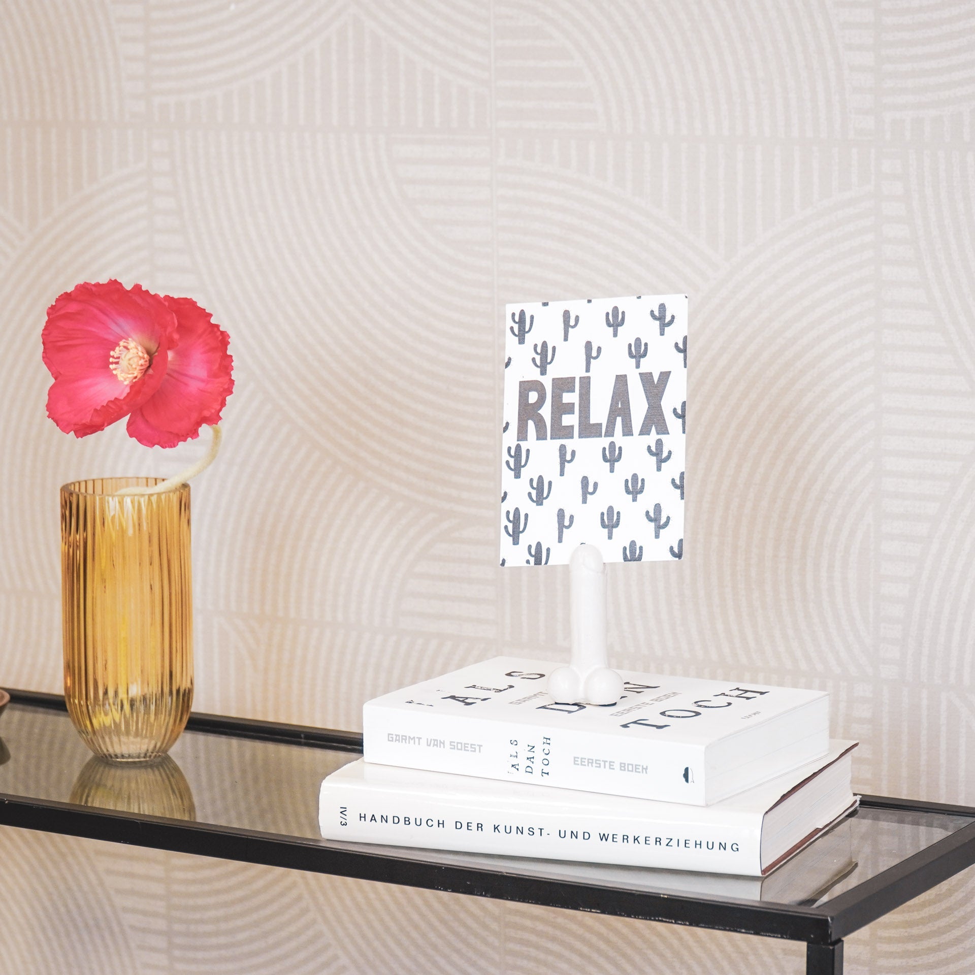 Kaardihoidja - Dick - Liivatooni - 4,5x3,5x9cm