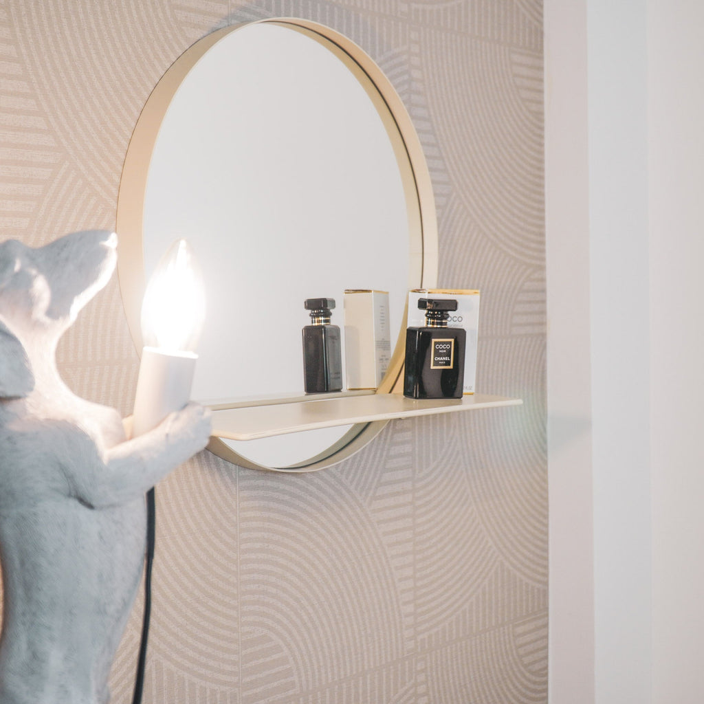 Peegel-riiul - Liivatooni - Ø40cm