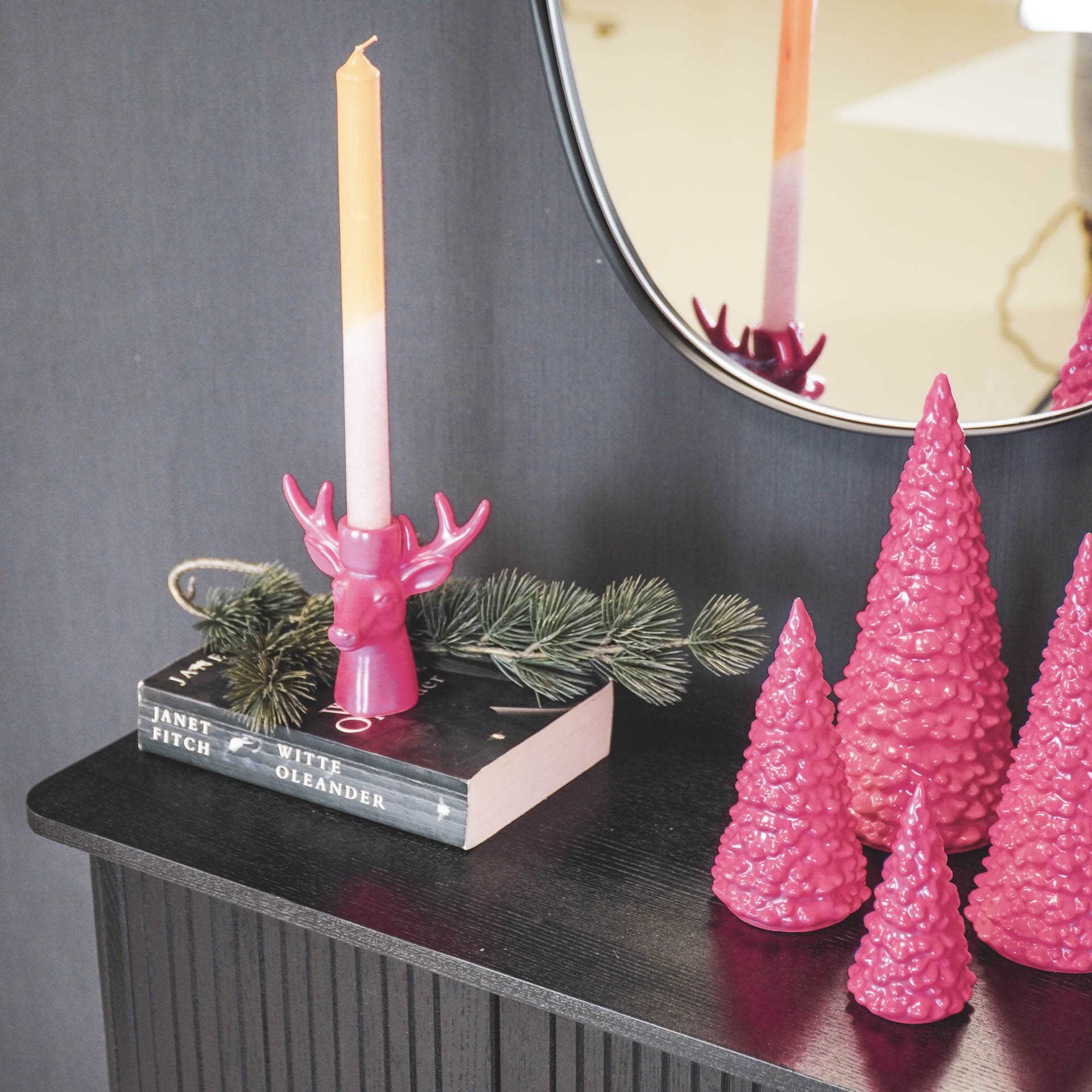 Põhjapõder - Neoonroosa - 11x6x11cm