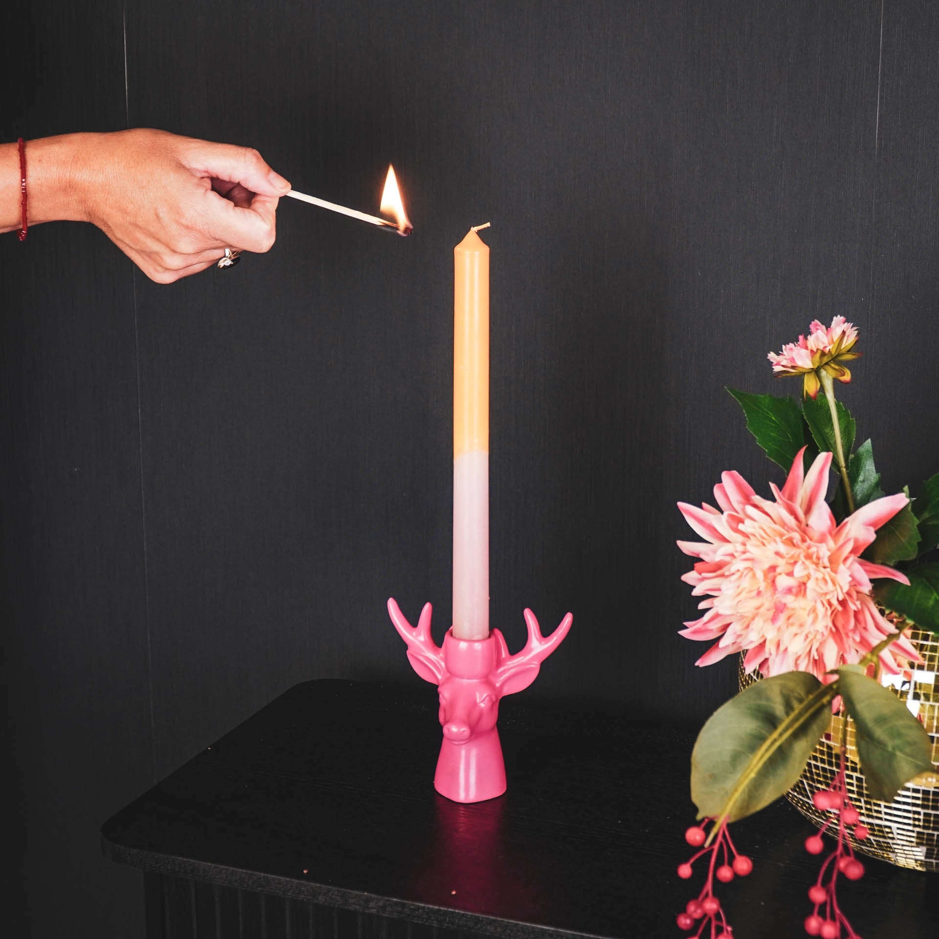 Põhjapõder - Neoonroosa - 11x6x11cm