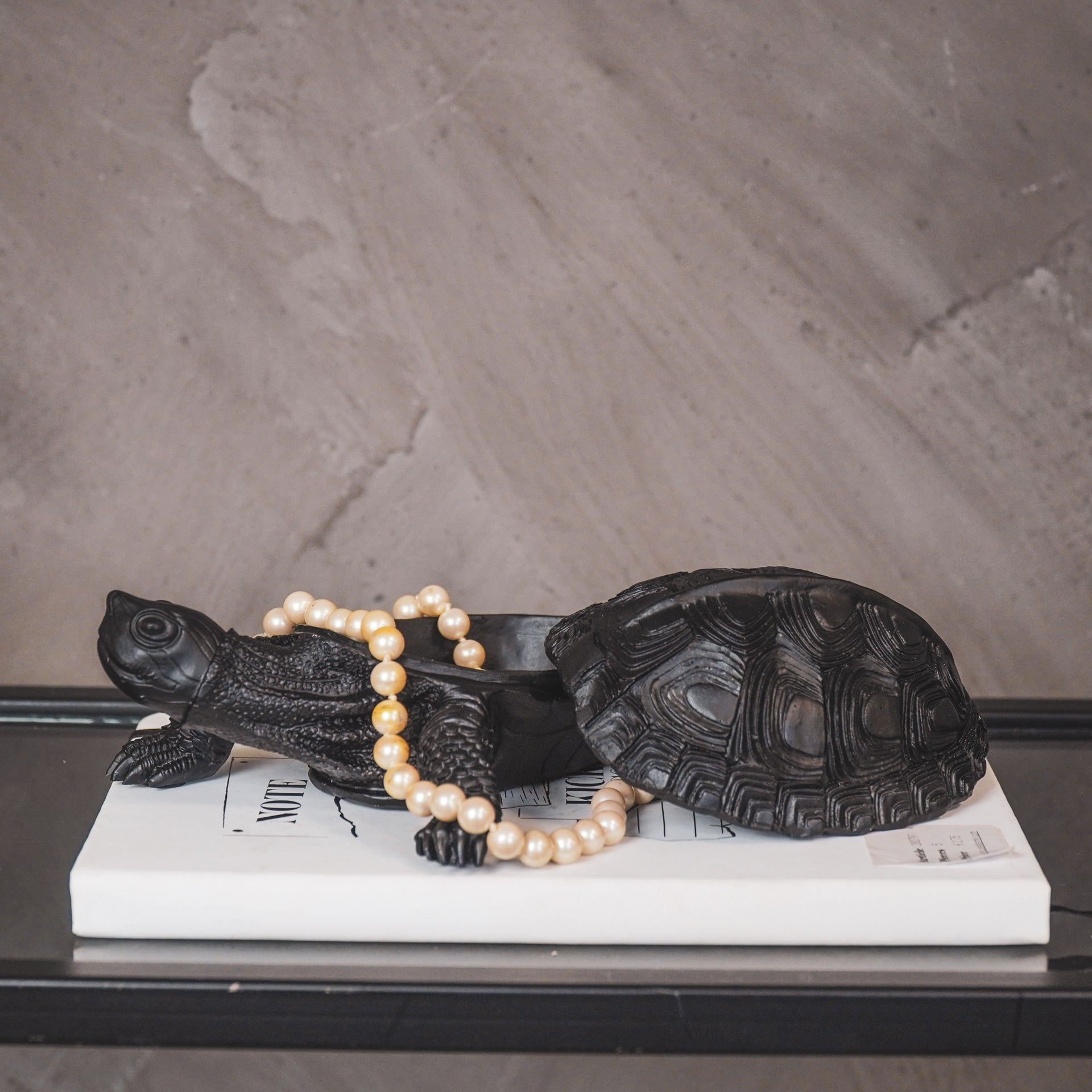 Kilpkonnakarp - must - 15,5x13,5x7,5cm