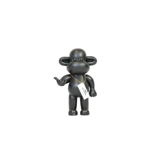Hang Loose Monkey Figurine 'The Legend' - Black - 20,5x13,5x35cm
