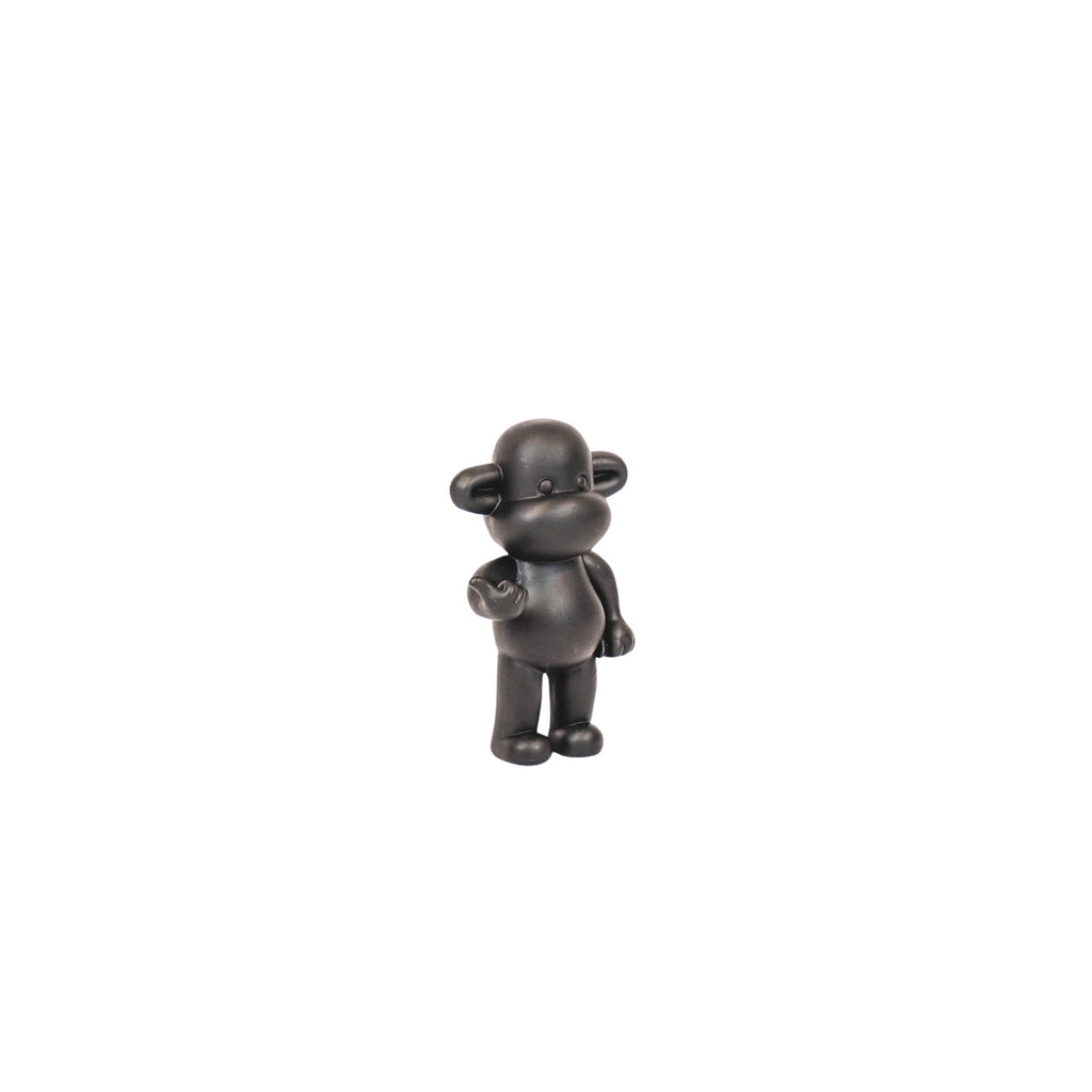 Hang Loose Monkey Figurine 'The Legend' - Black - 20,5x13,5x35cm