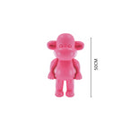Monkey Figurine 'The Legend'- Pink - 33x21x50cm
