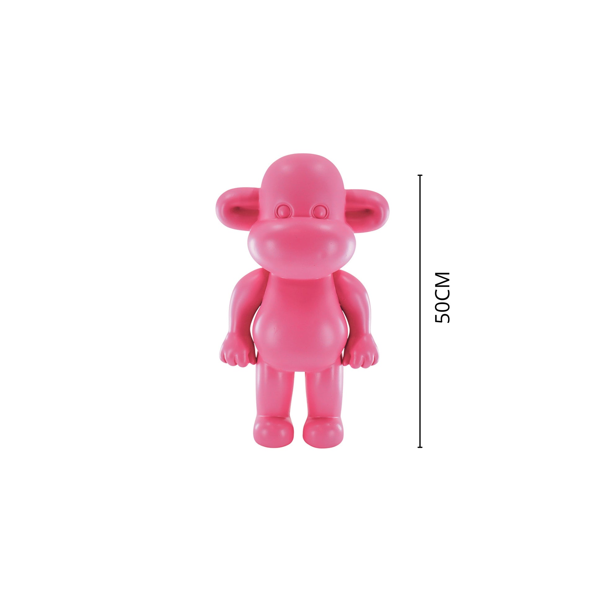 Monkey Figurine 'The Legend'- Pink - 33x21x50cm