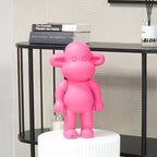 Monkey Figurine 'The Legend'- Pink - 33x21x50cm