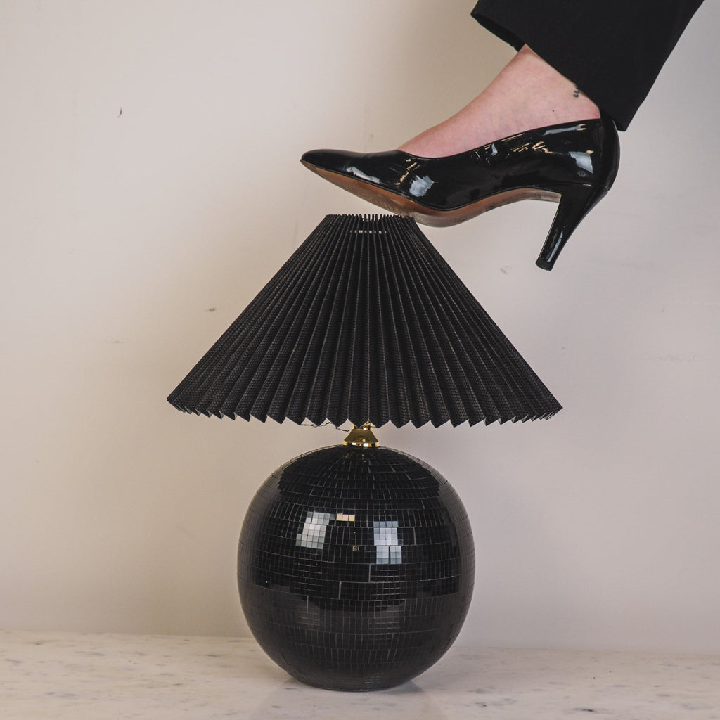 Laualamp - diskopall - must - 20x20x20cm