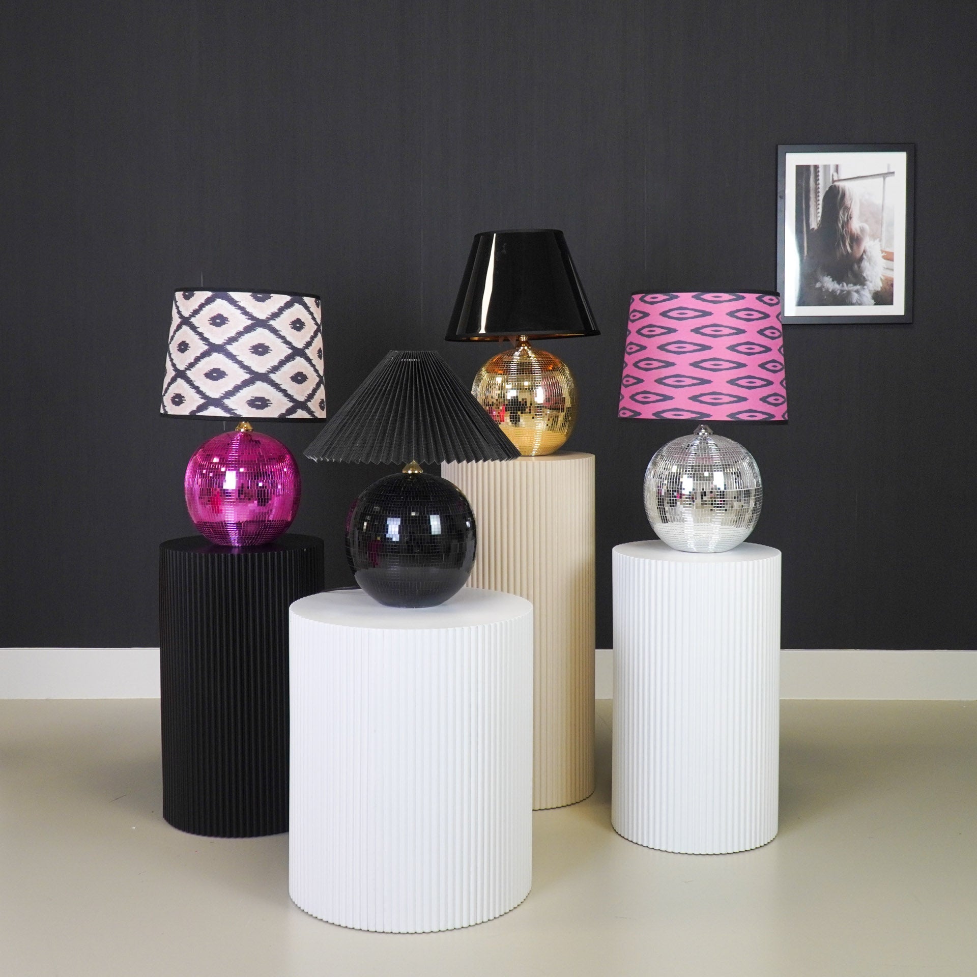 Diskokuuli lamp - Roosa - 20x20x20cm
