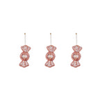 Xmas Hangers- 3 Toffee Candy- roosa/disko kaste - S3-6x13c