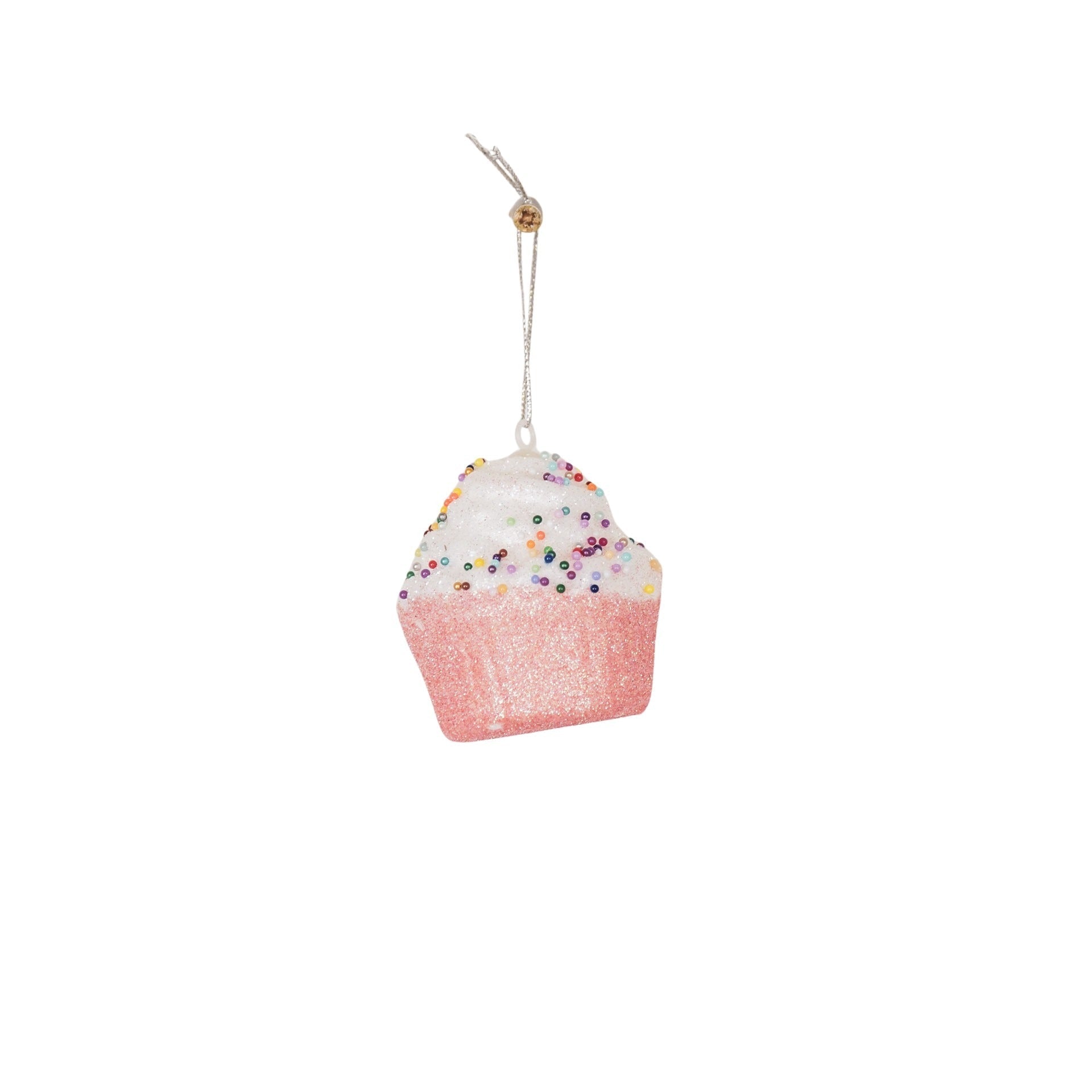 Xmas Hangers- 3 Cupcakes-roosa/ Disco Dip - S3 - 6cm