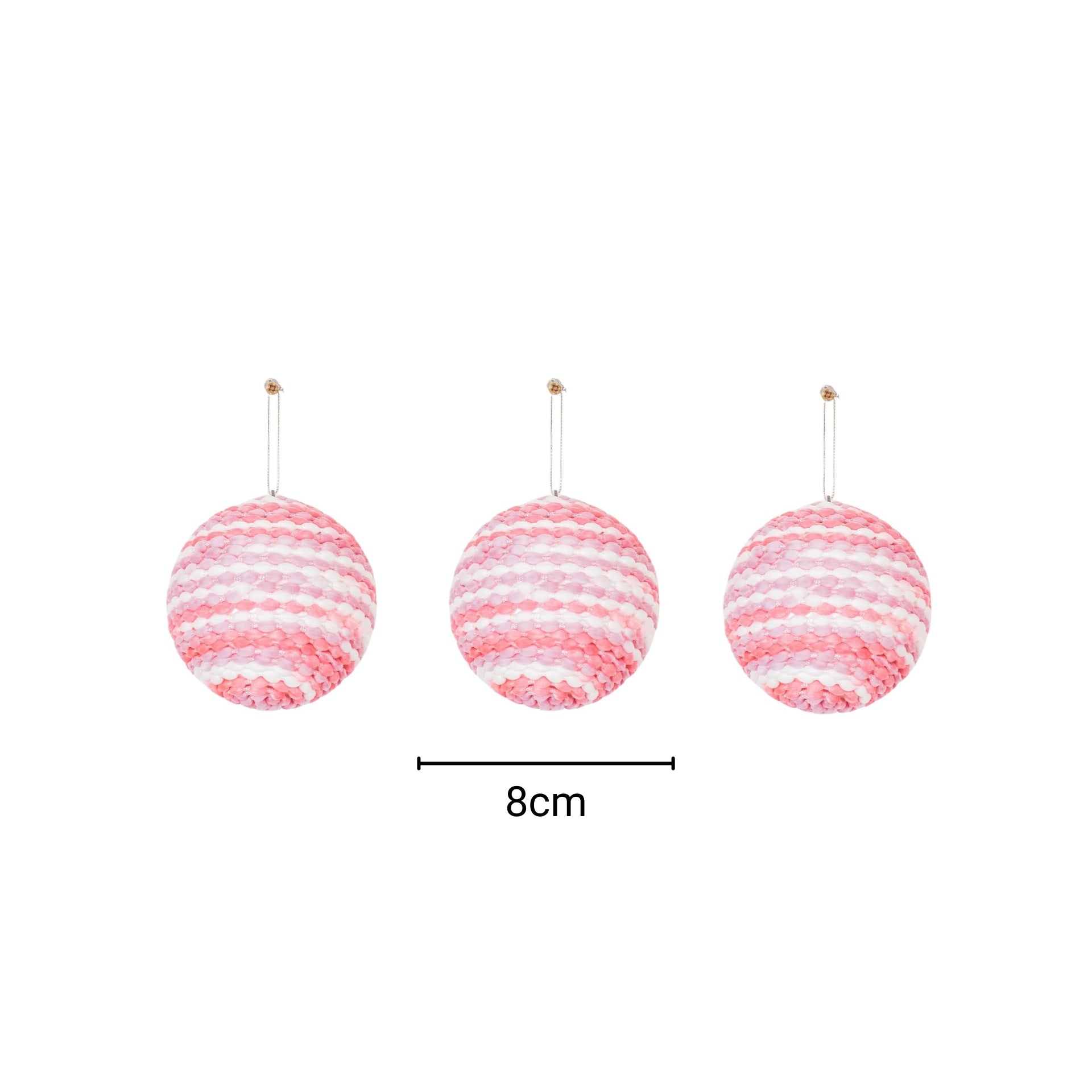 Xmas Balls- Neoonroosad - 8cm